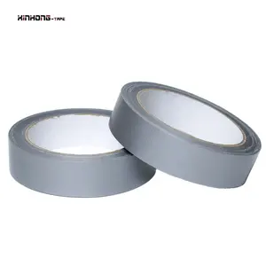Grey Silver Gray Color Recyclable Exhibition Wedding Carpet Edge Binding Fixing Duck Cloth Duct Self Adhesive Tape