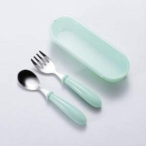 Juego de Cuchara y Tenedor para Bebés y Niños con Logotipo Personalizado, Juego de Cubiertos de Acero Inoxidable para Niños - Product Image 3