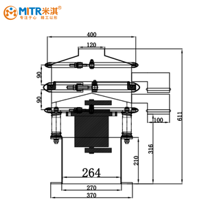 MITR Edelstahl-Vibrations sieb Industrielles Sieb pulver Sieb abscheider Rotations vibrations sieb maschine - Product Image 6