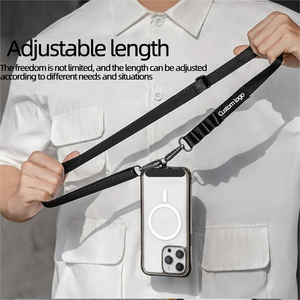 Có Thể Điều Chỉnh Chiều Dài Tùy Chỉnh Polyester Keychain Dây Buộc Giá Rẻ Tùy Chỉnh Cổ Dây Đeo Điện Thoại Huy Hiệu Reel Chủ Thẻ Điện Thoại Di Động Dây Đeo - Product Image 4