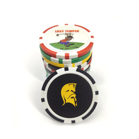 Accessoires de golf, marqueur de balle de golf personnalisé en plastique, jetons de poker, marqueur de balle