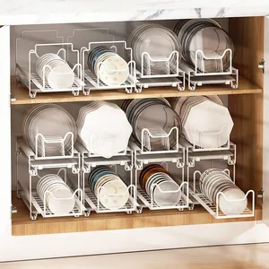 Égouttoir à vaisselle moderne en acier, design simple à extraction, pliable et coulissant, pour cuisine domestique, support et étagère pour assiettes <span class=keywords><strong>sous</strong></span> l'<span class=keywords><strong>évier</strong></span> - Product Image 2