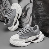 Chaussures de course décontractées tendance pour hommes, design lettres Campus Printemps, personnalisées, à semelle épaisse, confortables et rehaussantes
