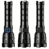 Lampe torche LED haute puissance 1000 lumens de haute qualité, longue portée, avec zoom réglable, rechargeable par USB, IP65, faisceau de 500-600 m