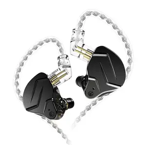 KZ-ZSN 프로 X 금속 반지 철 와이어 마이크 게임 헤드셋 고화질 음질 주위 귀 헤드폰