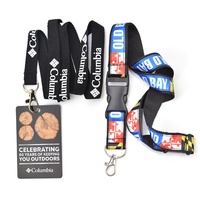 Cordons en polyester/nylon pour badges d'identification, porte-badge rétractable avec clip, étui de protection, impression sérigraphique personnalisée