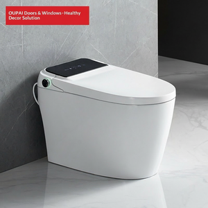Oumila WC intelligent tout-en-un en céramique avec chasse d'eau automatique, nettoyage, séchage, siège chauffant, buse autonettoyante et fonction eau - Product Image 1
