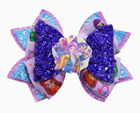 Barrettes à cheveux en gros-grain Sacarla K-Pop Girl Group pour filles, imprimées de dessins animés, avec paillettes, accessoires pour cheveux pour cosplay et fêtes