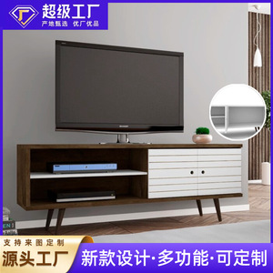 Cross-border hot-selling wood MDF <b>TV</b> cabinet, Nordic style coffee table, <b>TV</b> <b>stand</b>, hotel and homestay furniture, low cabinet - Product Image 5