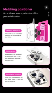 La más nueva cubierta de la película protectora del teléfono celular de la pantalla de la película de cristal de la Lente de la Cámara 3D para <span class=keywords><strong>iPhone</strong></span> 16 Plus 16 Pro Max 15 14 13 Pro - Product Image 3