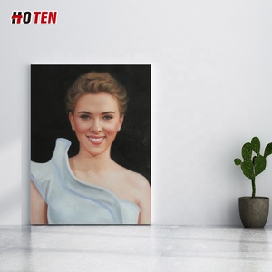 Handmade Modern Style Custom <strong>Portrait</strong> Canvas Oil <strong>Painting</strong> Star Head Commemorative Artwork Modern Figure &amp; <strong>Portrait</strong> <strong>Paintings</strong> - Product Image 1
