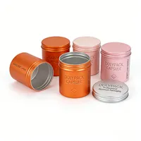 Pot en aluminium de grande capacité (350 ml, 750 ml, 1500 ml) avec impression couleur et gaufrage pour le stockage de capsules de compléments alimentaires