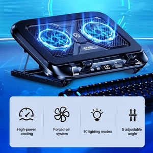 Smonama Z36 27W Máy Tính Để Bàn ABS Nhựa Có Thể Điều Chỉnh Buộc Không Khí Kép Turbo Người Quạt Máy Tính Xách Tay Làm Mát Pad Cho Chơi Game Hoặc Làm Việc Sử Dụng - Product Image 4