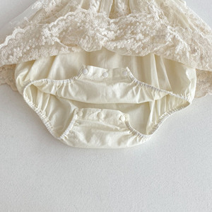 Combinaison Bébé Fille Princesse Mignonne de Haute Qualité avec Fermeture Boutonnée pour l'Été, Idéale pour les Premiers Mois et les Cent Jours, 100% Coton - Product Image 4