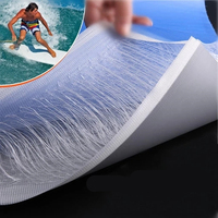 Tissu double paroi en polyester tissé 100% enduit PVC uni laminé imperméable Drop Stitch 5cm-50cm pour matelas de piscine et yoga