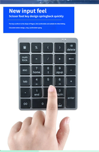 Aluminum Bluetooth Wireless Numeric Keypad Numpad 28 Keys Portable Rechargeable Numeric Pad for Laptop Desktop - Product Image 5