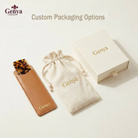 Serre-tête Genya élégant à motifs colorés en acétate fin avec dents antidérapantes, motif écaille de tortue de luxe, accessoires pour cheveux avec logo personnalisé