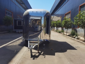 Entier en acier inoxydable Camp remorque de nourriture entièrement équipée voiture-restaurant concession restauration camion de nourriture burger chariot de nourriture café - Product Image 4
