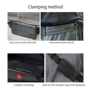 Pochette tactique invisible <span class=keywords><strong>pour</strong></span> téléphone portable avec plusieurs moyens de transport Ceinture élastique en polyester Porte-sac Clip Holster Holder - Product Image 6