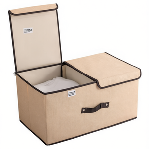 Cesto portaoggetti a 24 scomparti in tessuto non tessuto con coperchio per l'organizzazione dell'armadio - Product Image 1