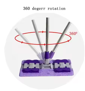 360 Rotating Flat <strong>Mop</strong>, Snap on <strong>Fixed</strong> Detachable Towel <strong>Mop</strong>, With 2 Microfiber <strong>Mop</strong> Cloths for Floor Window Wall Door Cleaning - Product Image 5