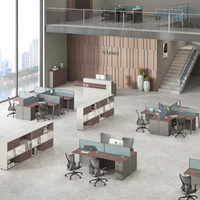 Bureau de travail en bois de conception moderne avec séparateur de bureau, application scolaire, usage commercial, garantie de 5 à 10 ans