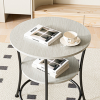 Table basse vintage moderne européenne de haute qualité en métal et bois pour salon, vente en gros, personnalisable, multicouche, durable, facile à assembler