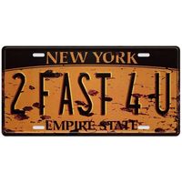 Placas de Matrícula Personalizadas al por Mayor de 15*30cm, Letreros Metálicos Vintage Retro para Decoración de Garajes de Automóviles con Gran Promoción