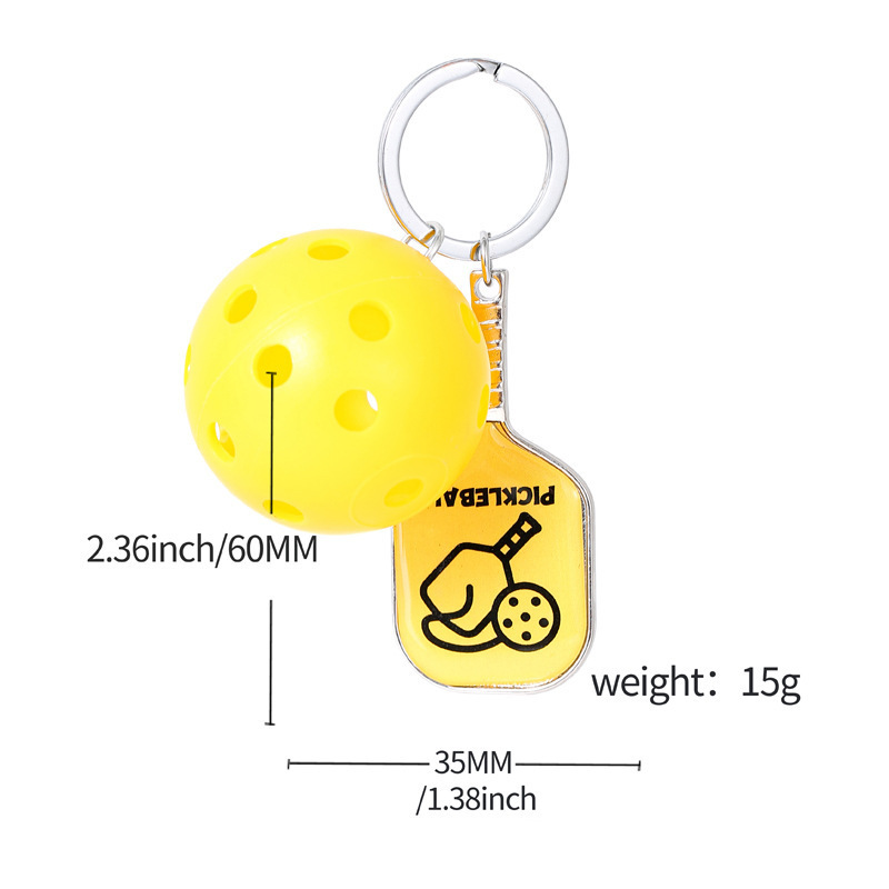 Honeycomb Core High Quality Portable Pickerball Keychain Fun Gift with Hanging Loop Rope for Entertainment & Training