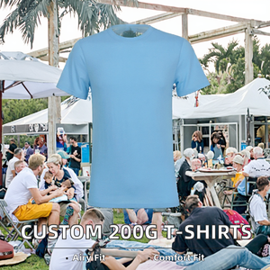 Camisetas de tela de punto de 200 gramos personalizadas del fabricante, estampado teñido liso informal en blanco muy barato para hombres - Product Image 2