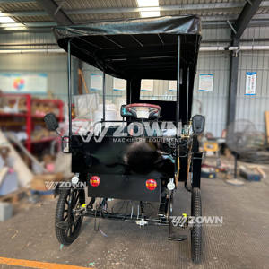 Fabricante profesional Black Royal Wedding Wagon Horse Carriage Sightseeing Horse Carriage en venta - Product Image 5