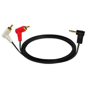 90 도 직각 3.5mm ~ 2 <span class=keywords><strong>RCA</strong></span> 케이블 1/8 "3.5mm TRS 수 ~ 2RCA 수 스테레오 Y 분배기 어댑터 커넥터 phoneTablets - Product Image 5