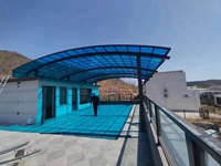 Cadre en aluminium imperméable à l'eau polycarbonate auvent balcon auvent patio couvrant pour jardin maison parking hangar