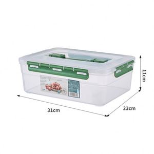 Recipiente Clásico Transparente Portátil Hermético Multifuncional para Almacenamiento de Alimentos, Rectangular, de PP, para Refrigerador - Product Image 6