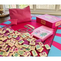 Set Lengkap 160 Buah Ubin Mahjong Amerika Akrilik 2 Lapis Berbentuk Bibir Mewah yang Dapat Disesuaikan, Set Kolaborasi Ahli Patologi Wicara