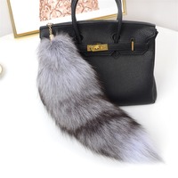 2025 usine vente directe queue de renard pendentif bijoux accessoires en peluche accessoires queue de renard porte-clés Spot en gros