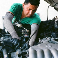 Guantes Anticorte Nivel 5 de HPPE con Ranura para el Pulgar y Mangas Protectoras Resistentes a Impactos para el Trabajo