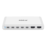 2025 USB C chargeur rapide GAN bloc de charge 7 ports Station de charge Hub brique PD 100W chargeur pour ordinateur portable, pour iPhone 17 16 15 Pro