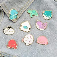 Broches de revers de costume pour hommes, personnalisées avec logo, en métal plaqué or, peintes et imprimées UV, série Dragon Anime Mignon, vente en gros mondiale