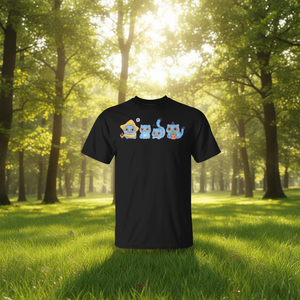 Camiseta Demon Hunters Blue Tiger And Bird para adultos, unisex, de algodón negro, cuello redondo, manga corta, impresión digital - Product Image 3