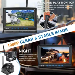 Greenyi 7 ''Độ nét cao AHD không dây DVR Monitor IR tầm nhìn ban đêm WIFI Đảo Ngược Sao lưu ghi máy ảnh cho không thấm nước 1 năm - Product Image 5