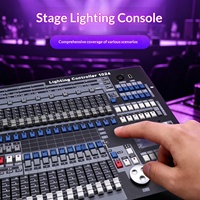 Console de contrôle DMX512 pour éclairage de scène, 240 canaux, puissance de charge maximale 300W pour la programmation des projecteurs à tête mobile et des projecteurs PAR