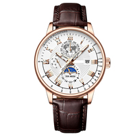 Montres à quartz en cuir de luxe avec logo personnalisé, mouvement japonais, fabrication OEM ODM, étiquette privée, bracelet en cuir, fabrication en RPC, pour hommes