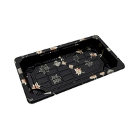 Conteneur d'emballage alimentaire jetable en plastique de petite taille pour sashimi sushi PS Rectangle Plateau à emporter avec couvercle Pack avec logo personnalisé