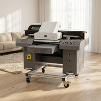 Mesin Printer UV Flatbed untuk Kartu Nama Logam dengan Kamera, untuk mencetak di Kayu, Kaca, Akrilik, Mug Kecil, Lilin, dengan teknik Emboss dan Varnish, sesuai standar CE LVD EMC A2.