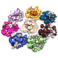 Nouvel Arrivage 20 pièces/sac Strass en verre cristal 3D 9 facettes Forme ovale Tailles assorties Griffes argentées À coudre en vrac