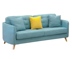 Fabrique de meubles le dernier design Ensemble de canapés en tissu de lin couleur personnalisable Canapé de salon Canapé cube