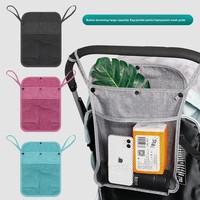 Sac de rangement suspendu pour poussette bébé en coton, best-seller transfrontalier, avec fermeture à bouton-pression et grande capacité pour le rangement des affaires de bébé