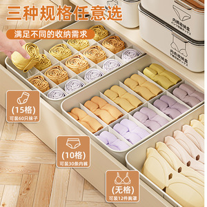 กล่องเก็บของรูปทรงสี่เหลี่ยมผืนผ้า Honey Clothing Organizer ขนาด 3-4 ลิตร พร้อมฝาปิด สำหรับเก็บถุงเท้าและชุดชั้นใน - Product Image 2