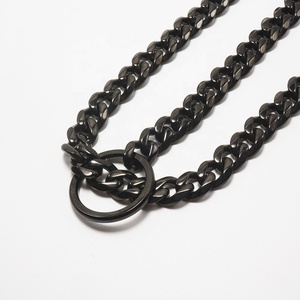 Collare per Cani, Collare a Catena in Acciaio Inox Nero per Addestramento, Collare a Catena Forte Tipo P per Cani - Product Image 3